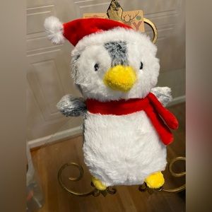 - Brand New Giftable Pinguin With Santa’s Hat 10” Dog Toy With Squeaker.